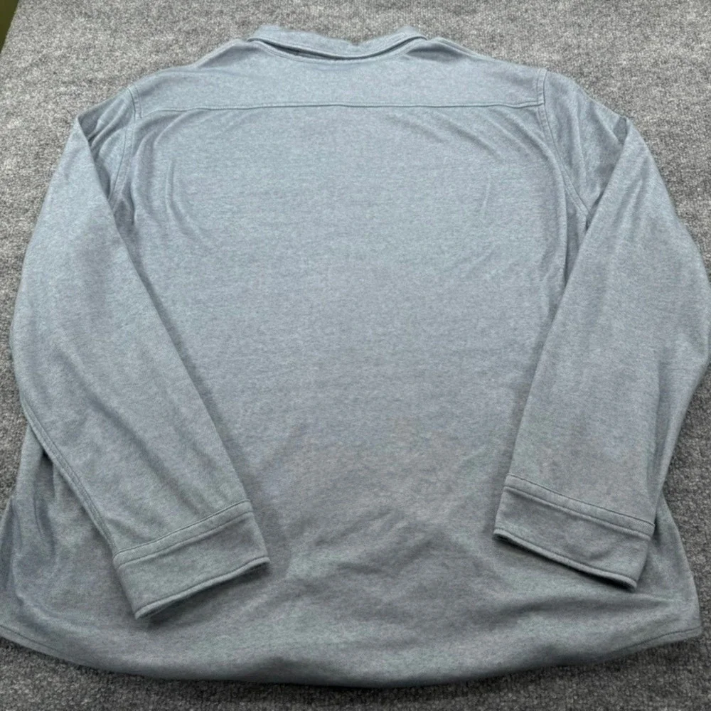 Banana Republic Button Down XXL LS Slim Knit Pique Cotton Blend Blue Shadow